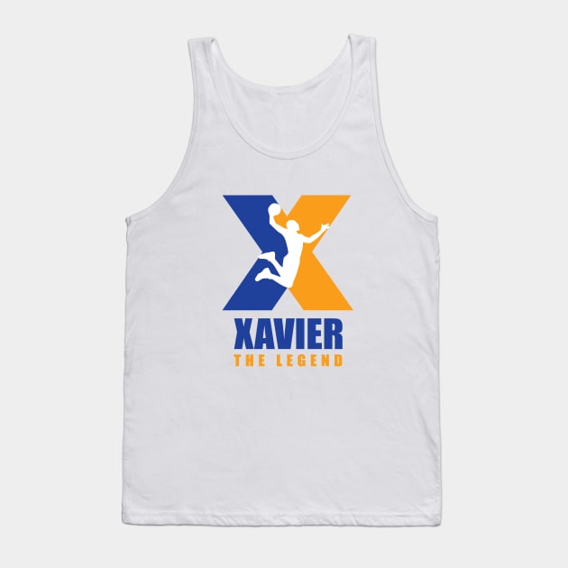 Xavier Custom Player Basketball Your Name The Legend T-Shirt Tank Top by Baseball Your Name